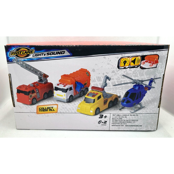 FAST LANE LIGHT & SOUND Garbage Truck FL-III7 Blue Ages 3+ - Picture 2 of 2